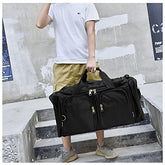 TELOSPORTS Travel Duffle Bags for Men Weekender Over Night Carry On Bag Lightweight Extra Large Oxford Duffel Gym Sturdy Luggage Water-Proof for Men & Women 26 inch(Black)